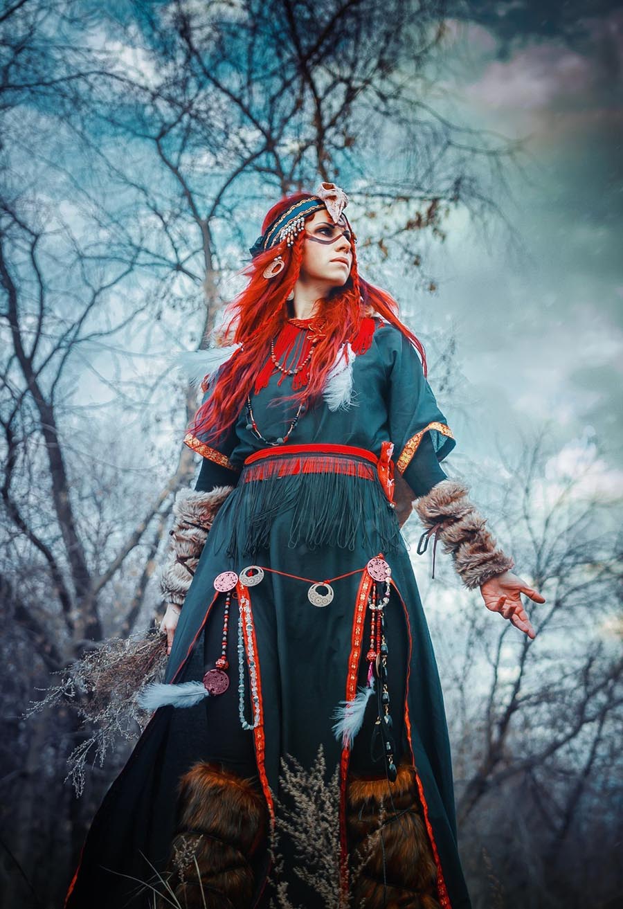 Girls in Slavic costumes underwear in Shuancheng