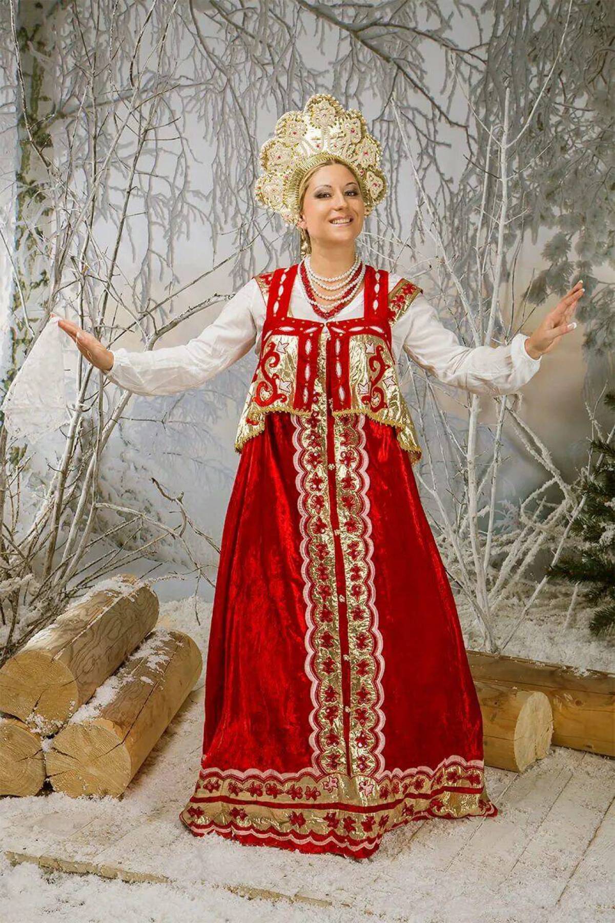 Girls in Slavic costumes in Shuancheng