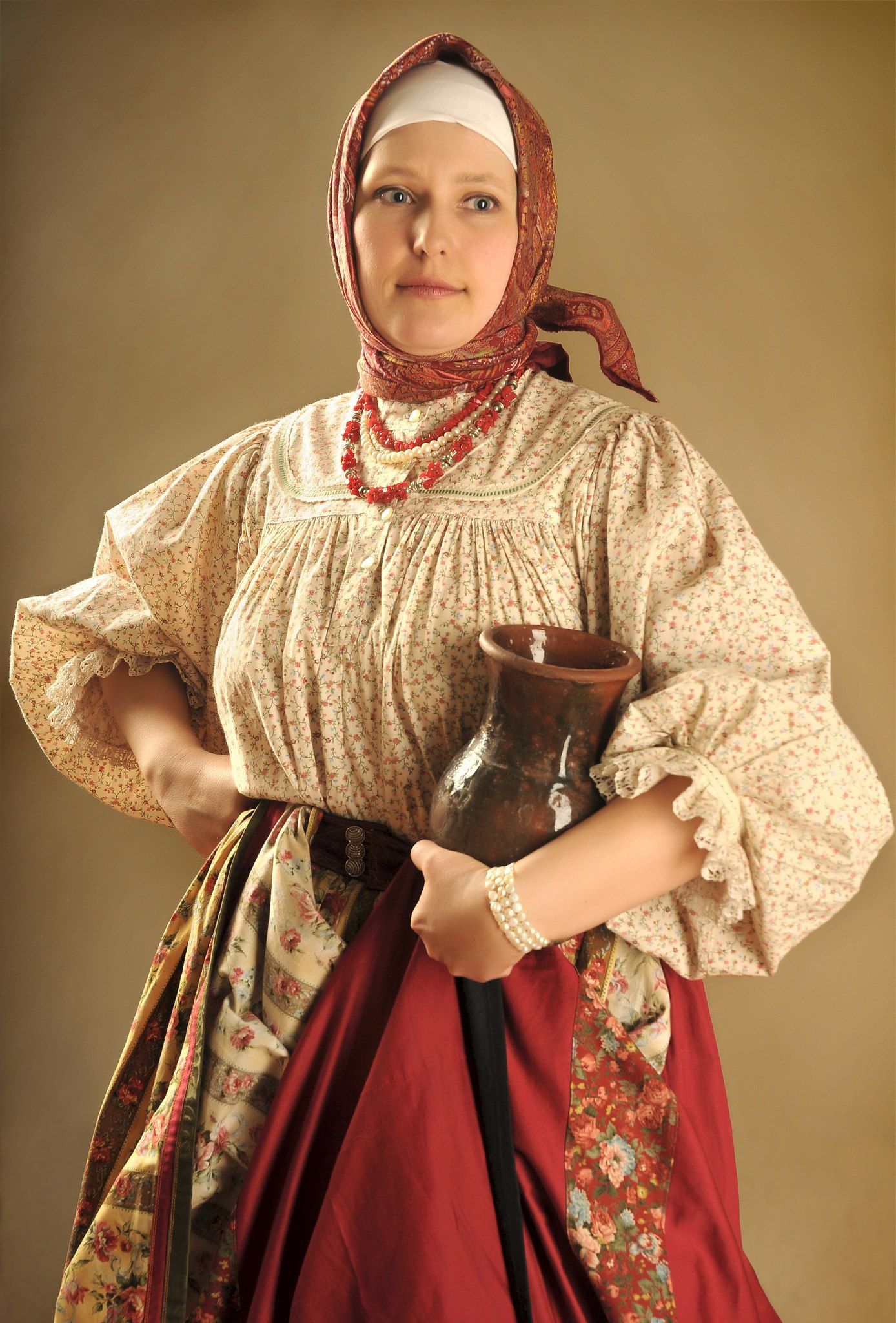 Girls in Slavic costumes in Shuancheng